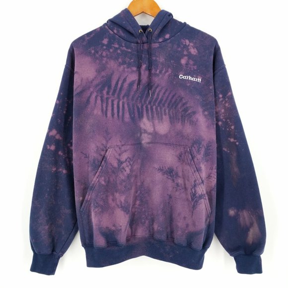 Carhartt Custom Dye Fleece Hoodie Sweatshirt M - Picture 10 of 10